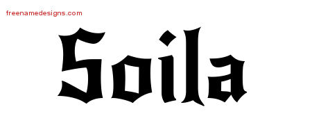 Gothic Name Tattoo Designs Soila Free Graphic