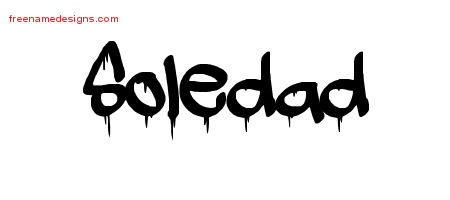 Graffiti Name Tattoo Designs Soledad Free Lettering