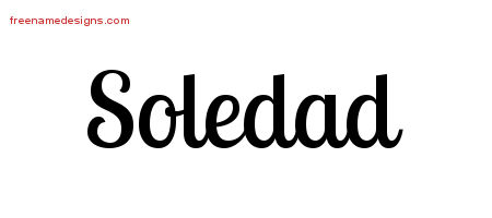 Handwritten Name Tattoo Designs Soledad Free Download