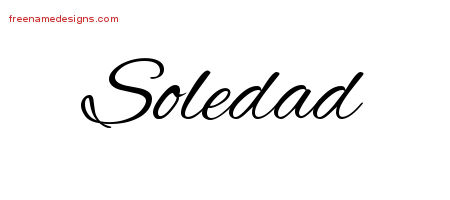 Cursive Name Tattoo Designs Soledad Download Free