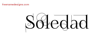 Decorated Name Tattoo Designs Soledad Free