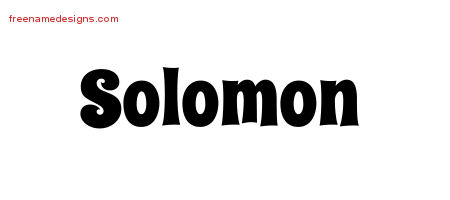 Groovy Name Tattoo Designs Solomon Free