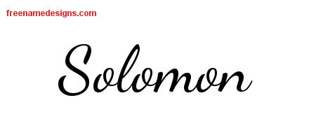 Lively Script Name Tattoo Designs Solomon Free Download