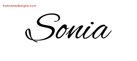 Cursive Name Tattoo Designs Sonia Download Free