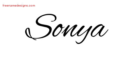 Cursive Name Tattoo Designs Sonya Download Free