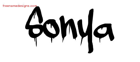 Graffiti Name Tattoo Designs Sonya Free Lettering