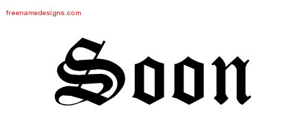 Blackletter Name Tattoo Designs Soon Graphic Download