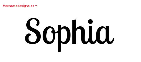 Handwritten Name Tattoo Designs Sophia Free Download