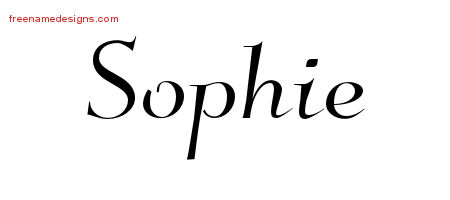 Elegant Name Tattoo Designs Sophie Free Graphic