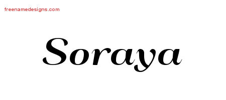 Art Deco Name Tattoo Designs Soraya Printable