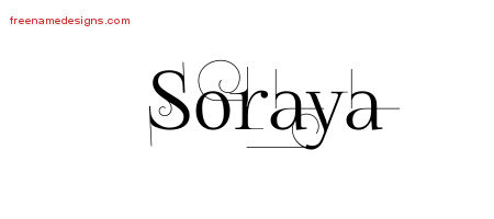 Decorated Name Tattoo Designs Soraya Free