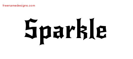 Gothic Name Tattoo Designs Sparkle Free Graphic