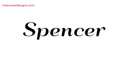 Art Deco Name Tattoo Designs Spencer Graphic Download