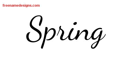 Lively Script Name Tattoo Designs Spring Free Printout
