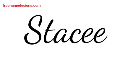 Lively Script Name Tattoo Designs Stacee Free Printout