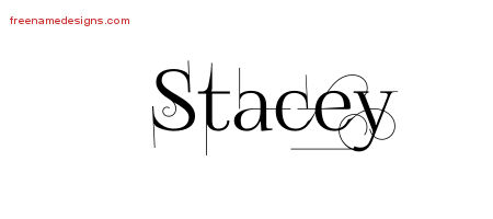 Decorated Name Tattoo Designs Stacey Free