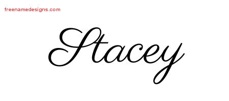 Classic Name Tattoo Designs Stacey Graphic Download