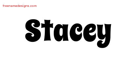 Groovy Name Tattoo Designs Stacey Free