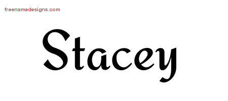 Calligraphic Stylish Name Tattoo Designs Stacey Download Free