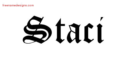 Blackletter Name Tattoo Designs Staci Graphic Download