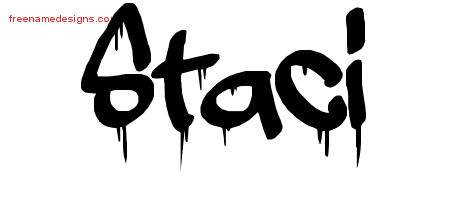 Graffiti Name Tattoo Designs Staci Free Lettering