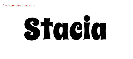 Groovy Name Tattoo Designs Stacia Free Lettering