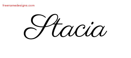 Classic Name Tattoo Designs Stacia Graphic Download