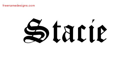 Blackletter Name Tattoo Designs Stacie Graphic Download