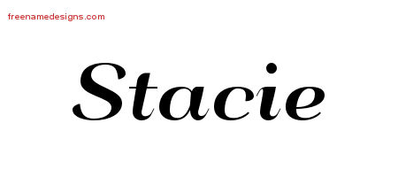 Art Deco Name Tattoo Designs Stacie Printable