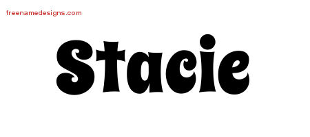 Groovy Name Tattoo Designs Stacie Free Lettering