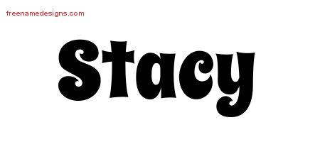 Groovy Name Tattoo Designs Stacy Free