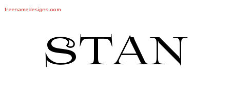 Flourishes Name Tattoo Designs Stan Graphic Download