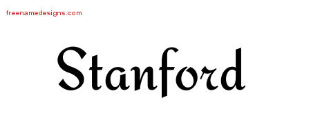 Calligraphic Stylish Name Tattoo Designs Stanford Free Graphic