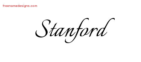 Calligraphic Name Tattoo Designs Stanford Free Graphic