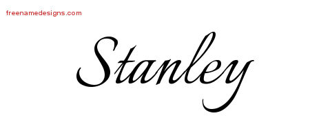 Calligraphic Name Tattoo Designs Stanley Free Graphic
