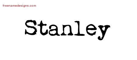Vintage Writer Name Tattoo Designs Stanley Free