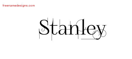 Decorated Name Tattoo Designs Stanley Free Lettering