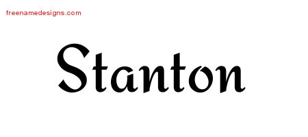 Calligraphic Stylish Name Tattoo Designs Stanton Free Graphic