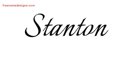 Calligraphic Name Tattoo Designs Stanton Free Graphic
