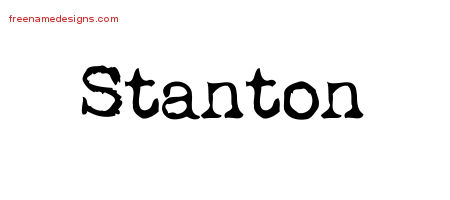 Vintage Writer Name Tattoo Designs Stanton Free