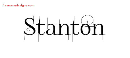 Decorated Name Tattoo Designs Stanton Free Lettering