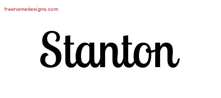 Handwritten Name Tattoo Designs Stanton Free Printout