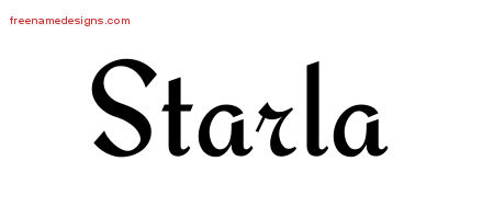 Calligraphic Stylish Name Tattoo Designs Starla Download Free