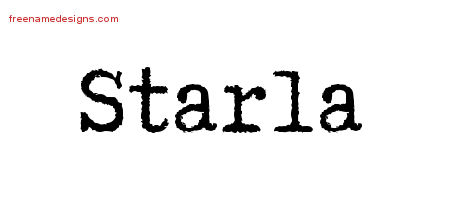 Typewriter Name Tattoo Designs Starla Free Download