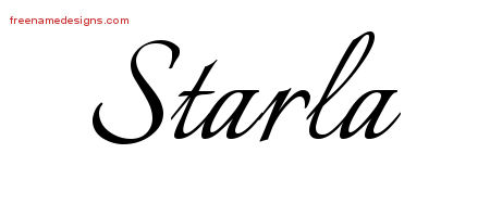 Calligraphic Name Tattoo Designs Starla Download Free