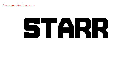 Titling Name Tattoo Designs Starr Free Printout
