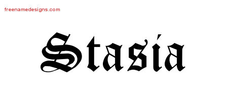 Blackletter Name Tattoo Designs Stasia Graphic Download