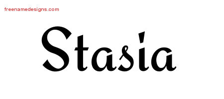 Calligraphic Stylish Name Tattoo Designs Stasia Download Free