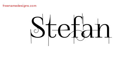 Decorated Name Tattoo Designs Stefan Free Lettering