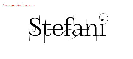 Decorated Name Tattoo Designs Stefani Free